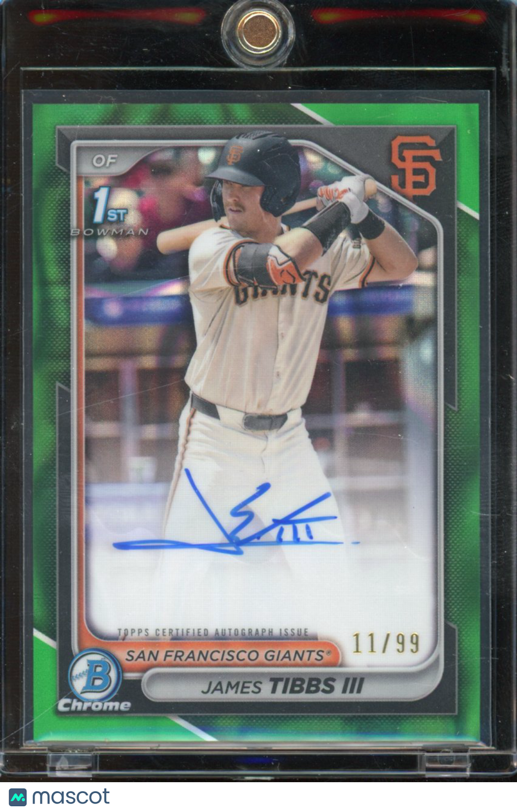 2024 Bowman Chrome James Tibbs Green Lava Auto /99