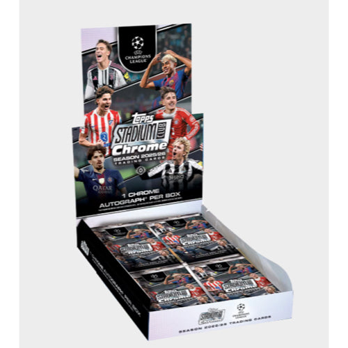 PRE ORDER 2025-26 Topps Stadium Club Chrome UEFA Champions League Soccer Hobby Box