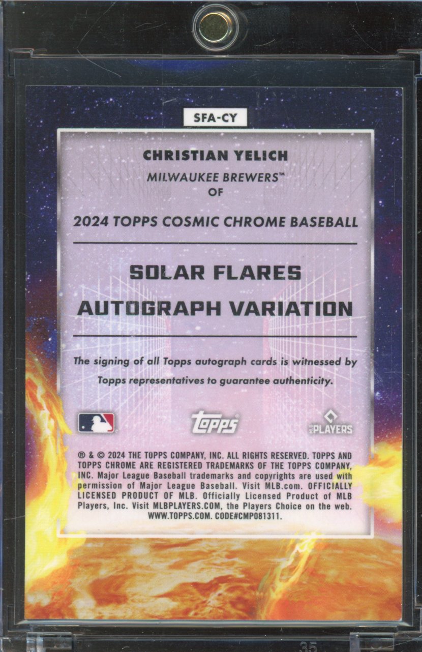 2024 Topps Chrome Cosmic Christian Yelich 1/1 Superfractor Auto