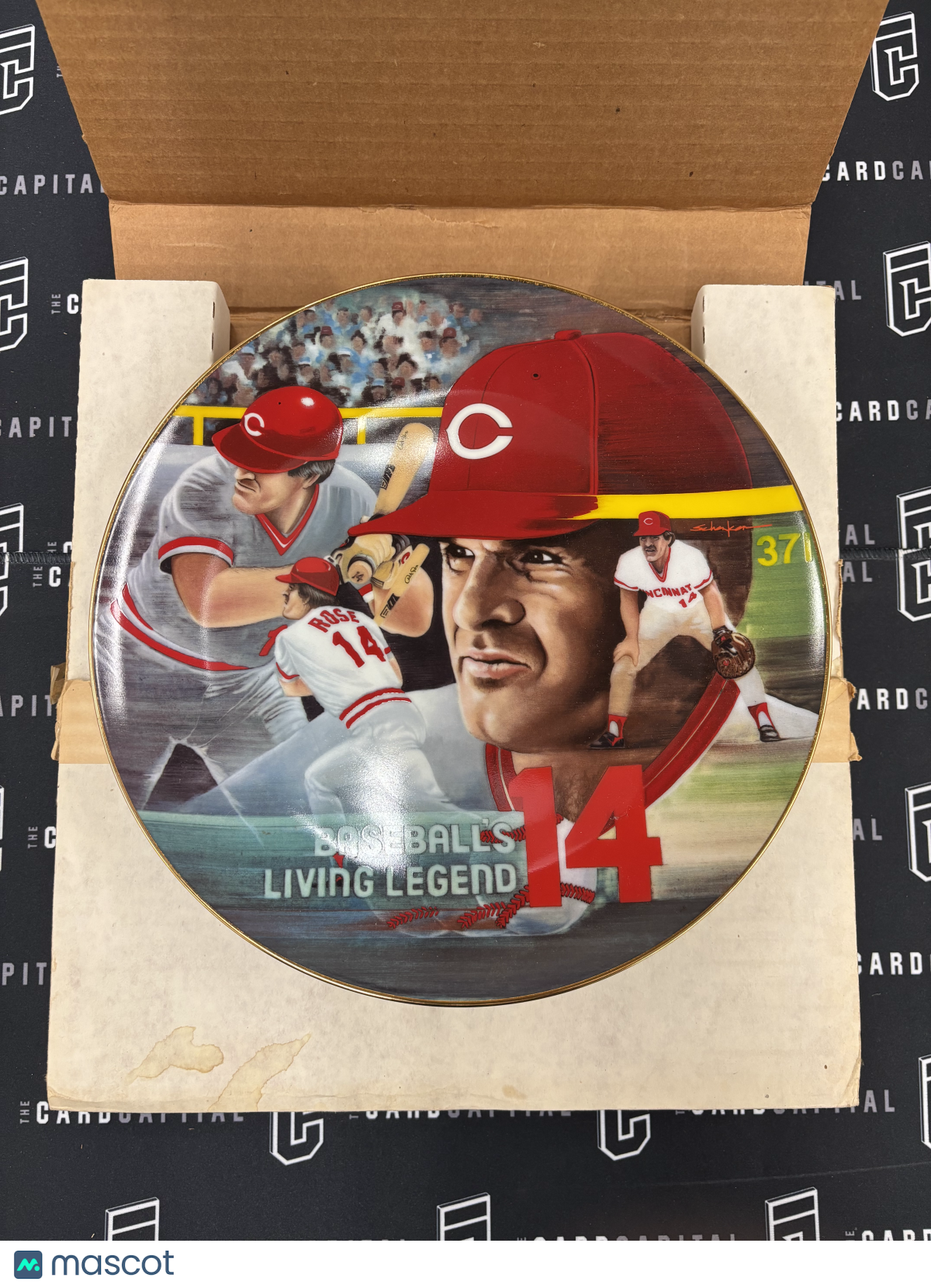 Sports Impressions Pete Rose Plate Gold Edition