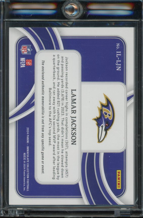 2024 Immaculate Lamar Jackson Patch /25