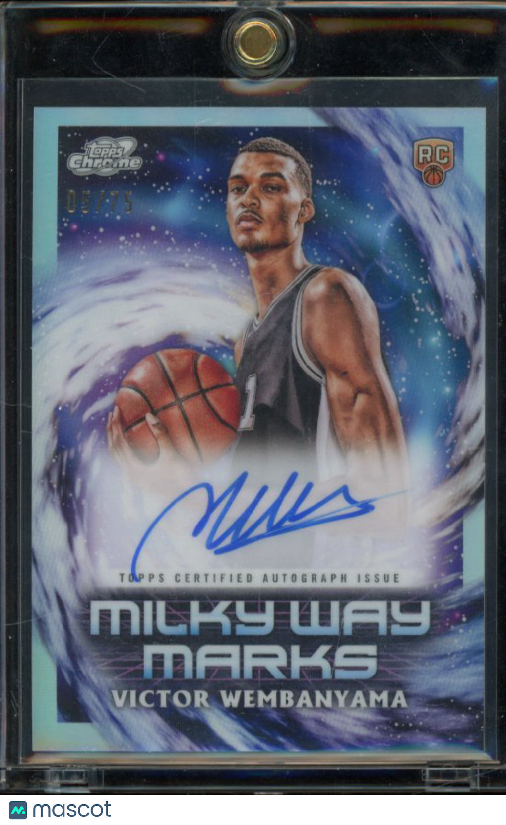 2023-24 Topps Chrome Cosmic Victor Wembanyama Rookie Auto /75