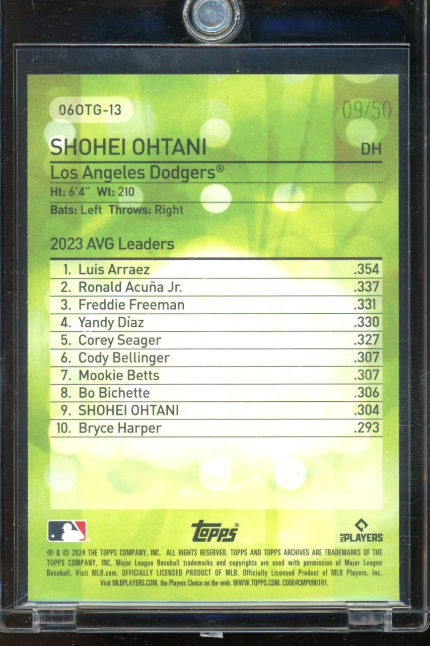 2024 Topps Archives Shohei Ohtani Own the Game Gold Foil /50