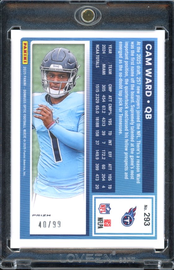 2025 Optic Cam Ward Pink Velocity Rookie /99