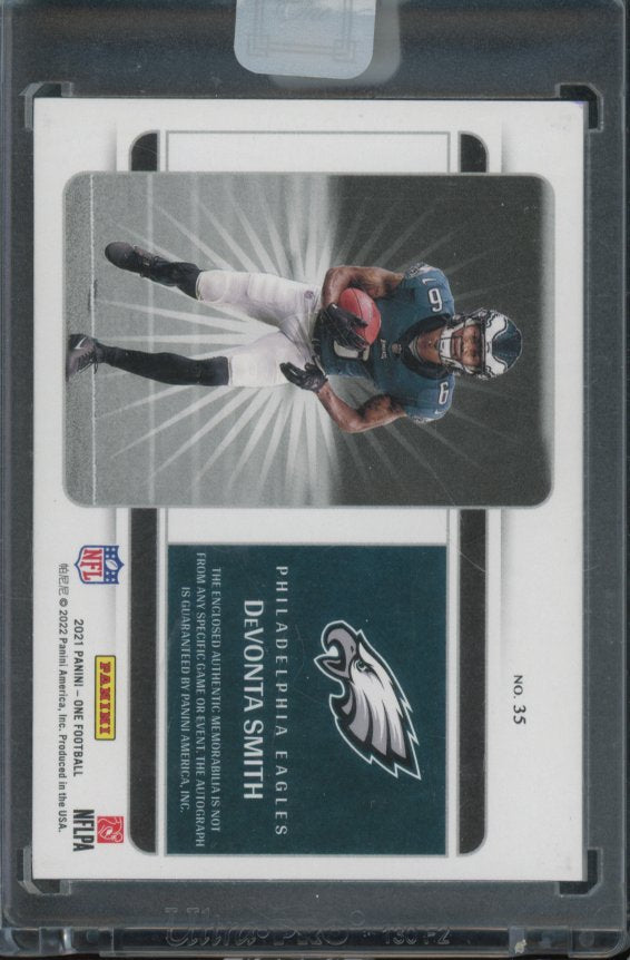 2021 Panini One Devonta Smith Rookie Patch Auto /49