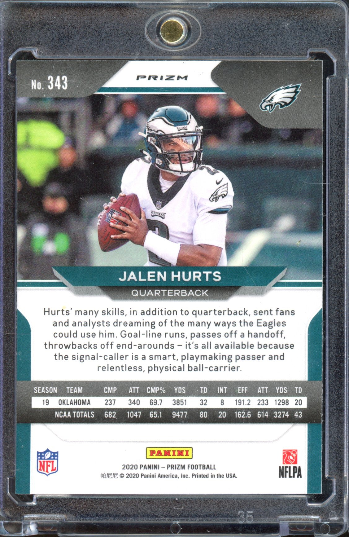 2020 Prizm Jalen Hurts Silver Rookie