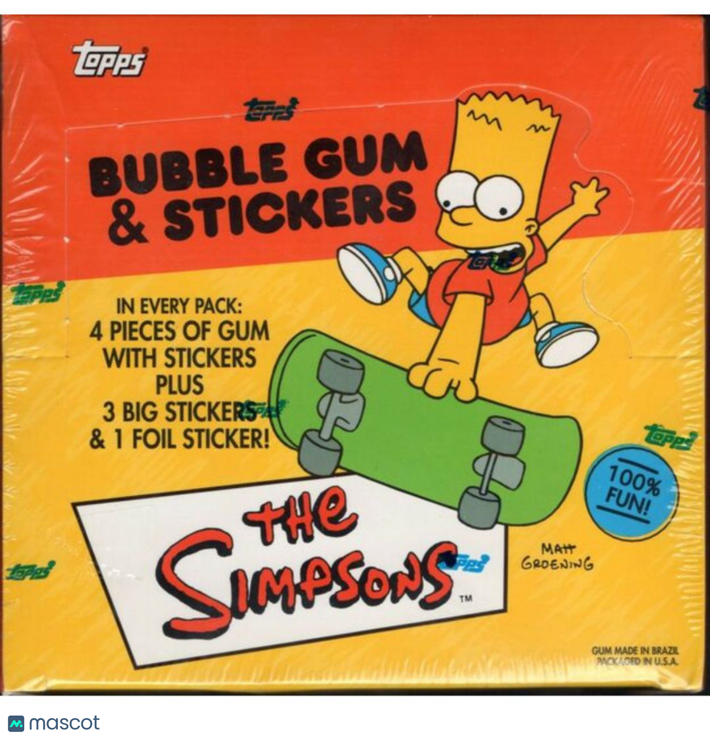 1990 Topps The Simpsons Box