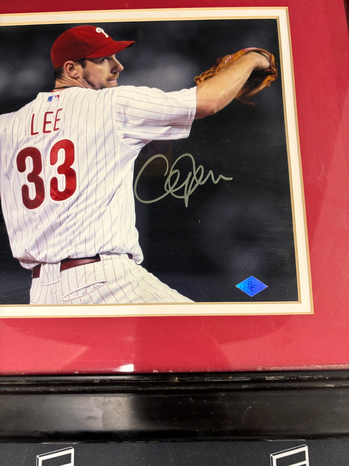 Cliff Lee Signed 8x10 Photo Framed COA