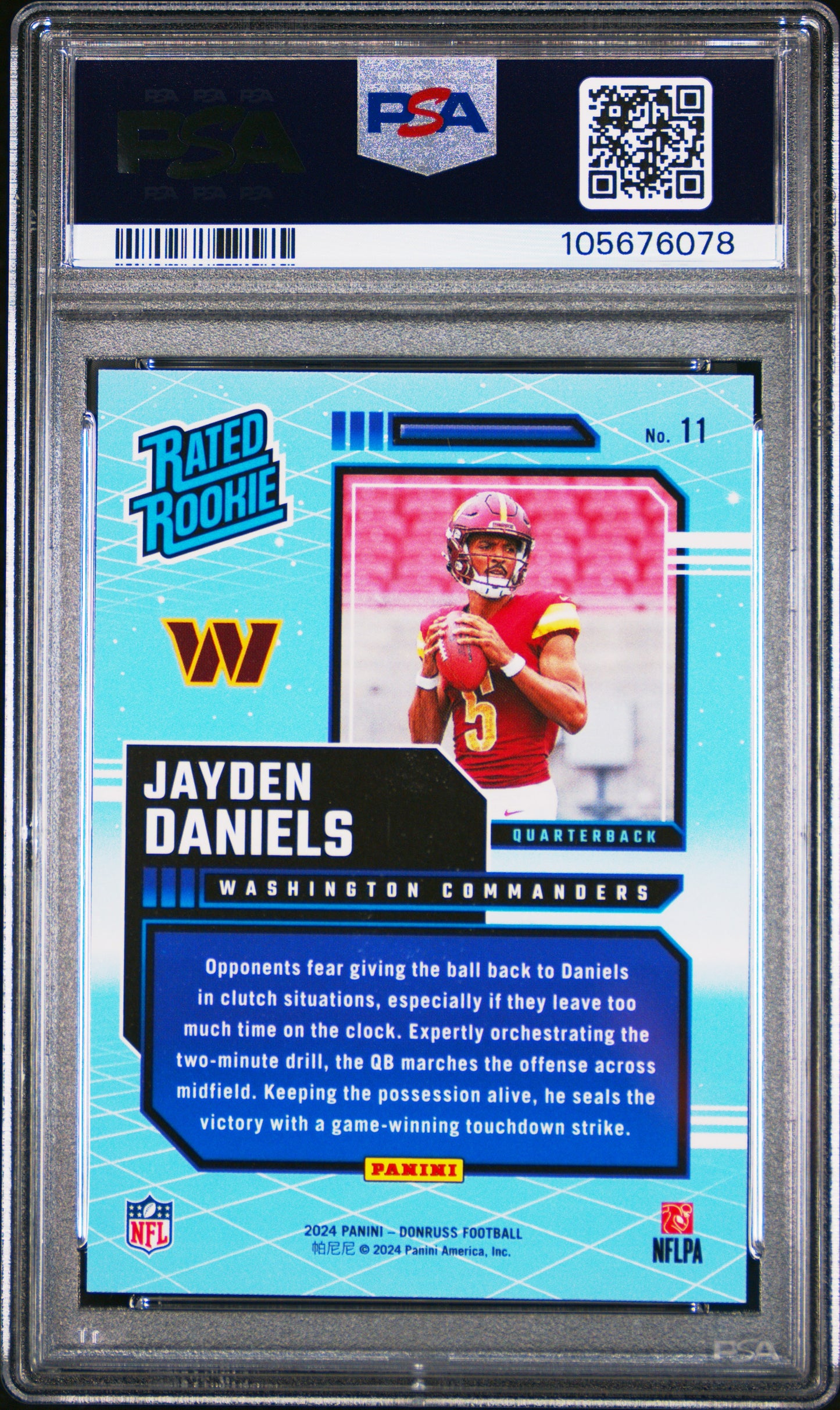 2024 Donruss Jayden Daniels Rated Rookies Retro PSA 10 RC