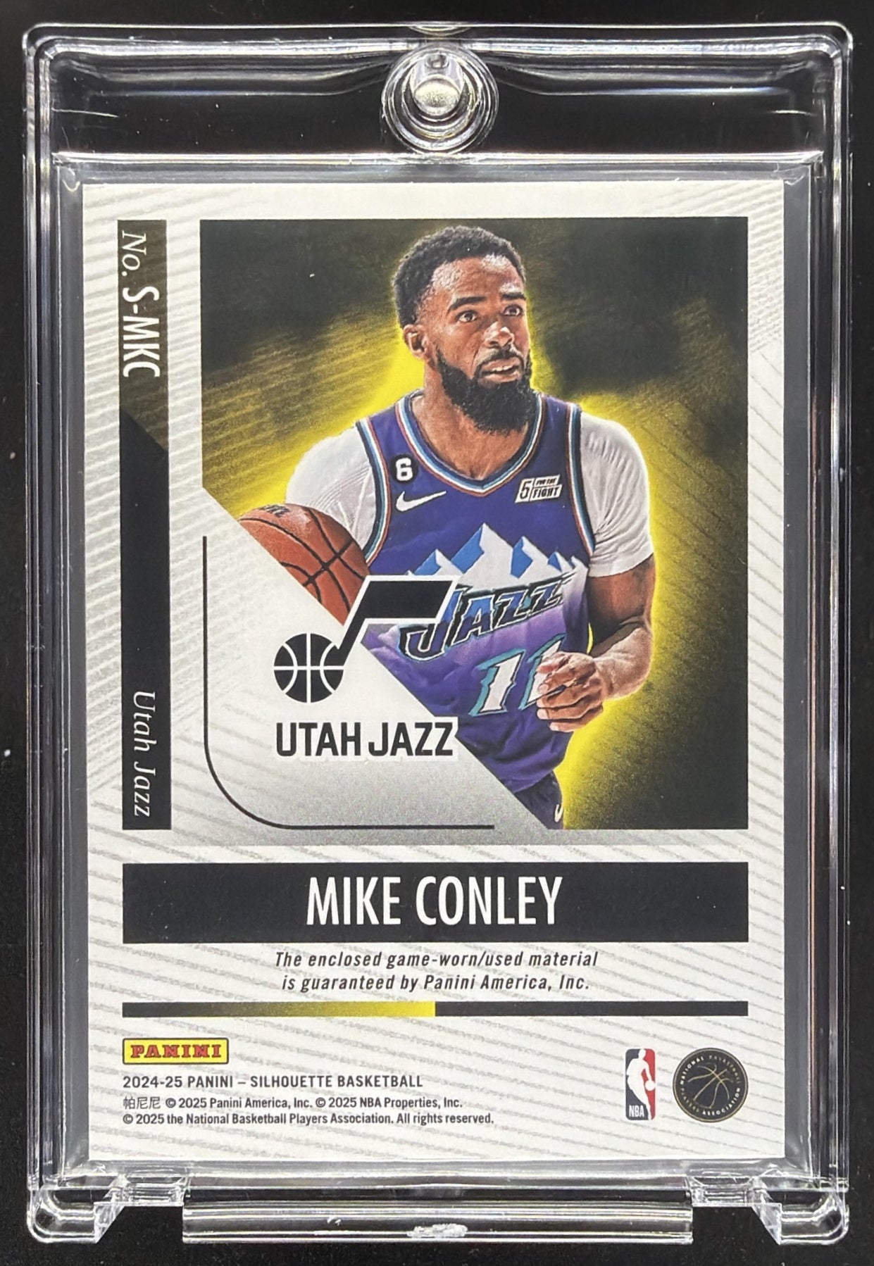 2024-25 Panini Silhouette Mike Conley #45 Silhouettes /5 Bill Russell Patch
