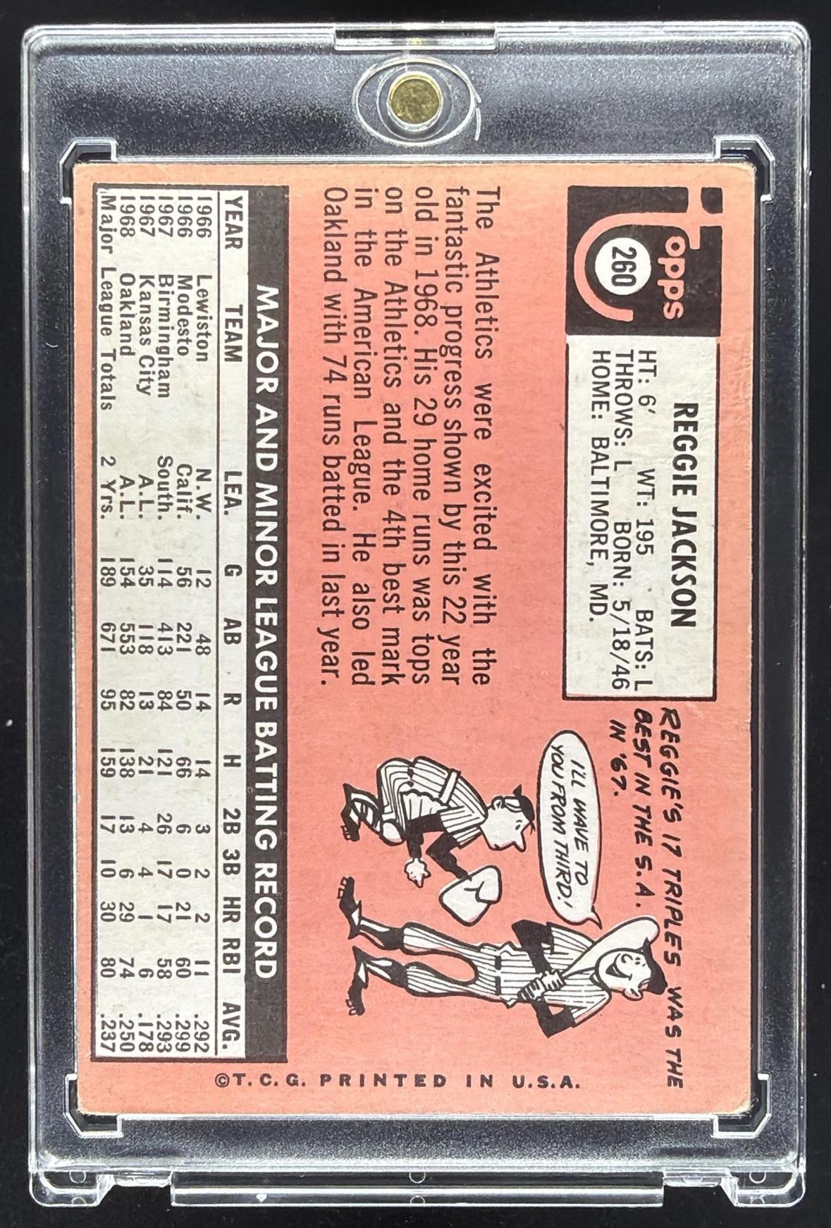 1969 Topps Reggie Jackson #260 RC