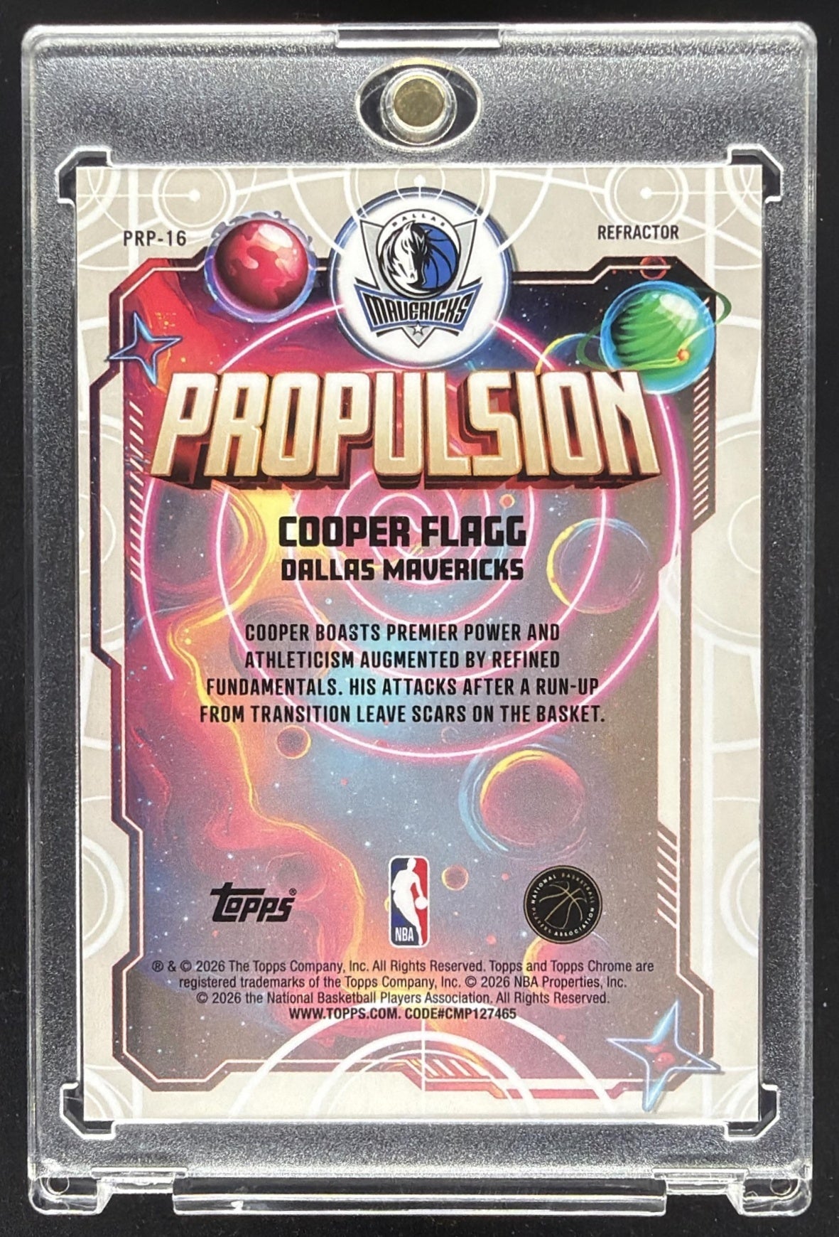 2025-26 Topps Cosmic Chrome Cooper Flagg #PRP-16 Propulsion Refractor RC