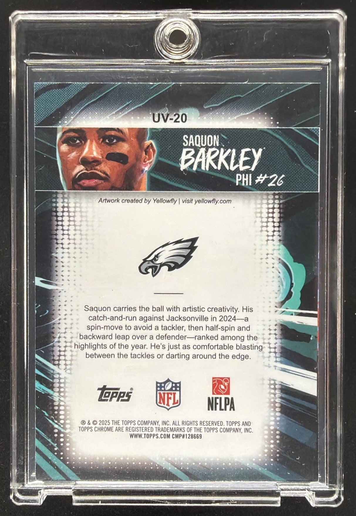 2025 Topps Chrome Saquon Barkley #UV-20 Ultra Violet SSP
