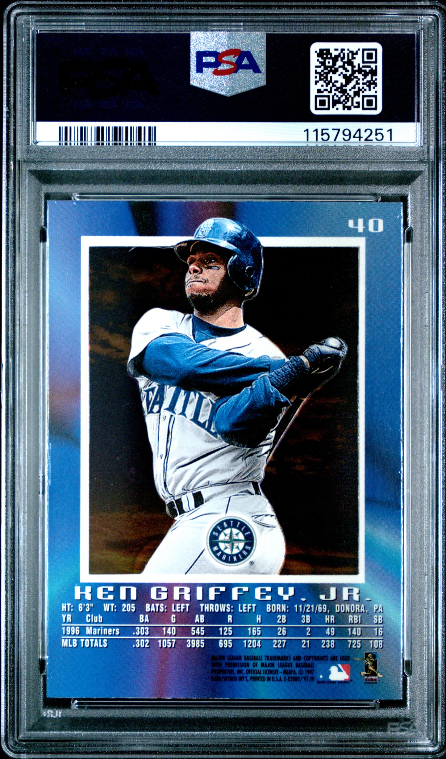 1997 Skybox E-X 2000 Ken Griffey Jr PSA 8