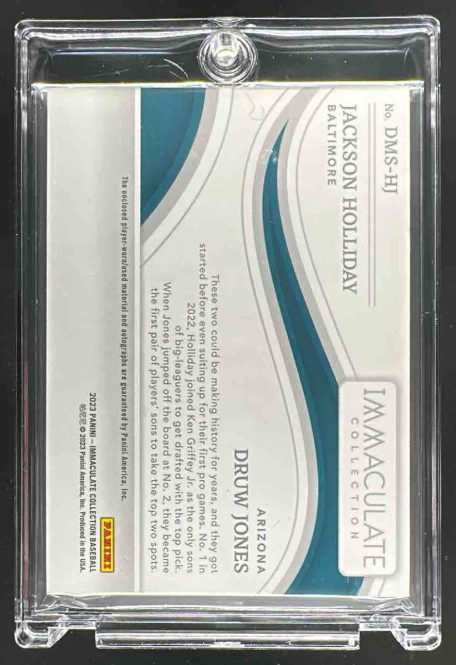 2023 Panini Immaculate Collection Jackson Holliday Druw Jones Patch Gold /10