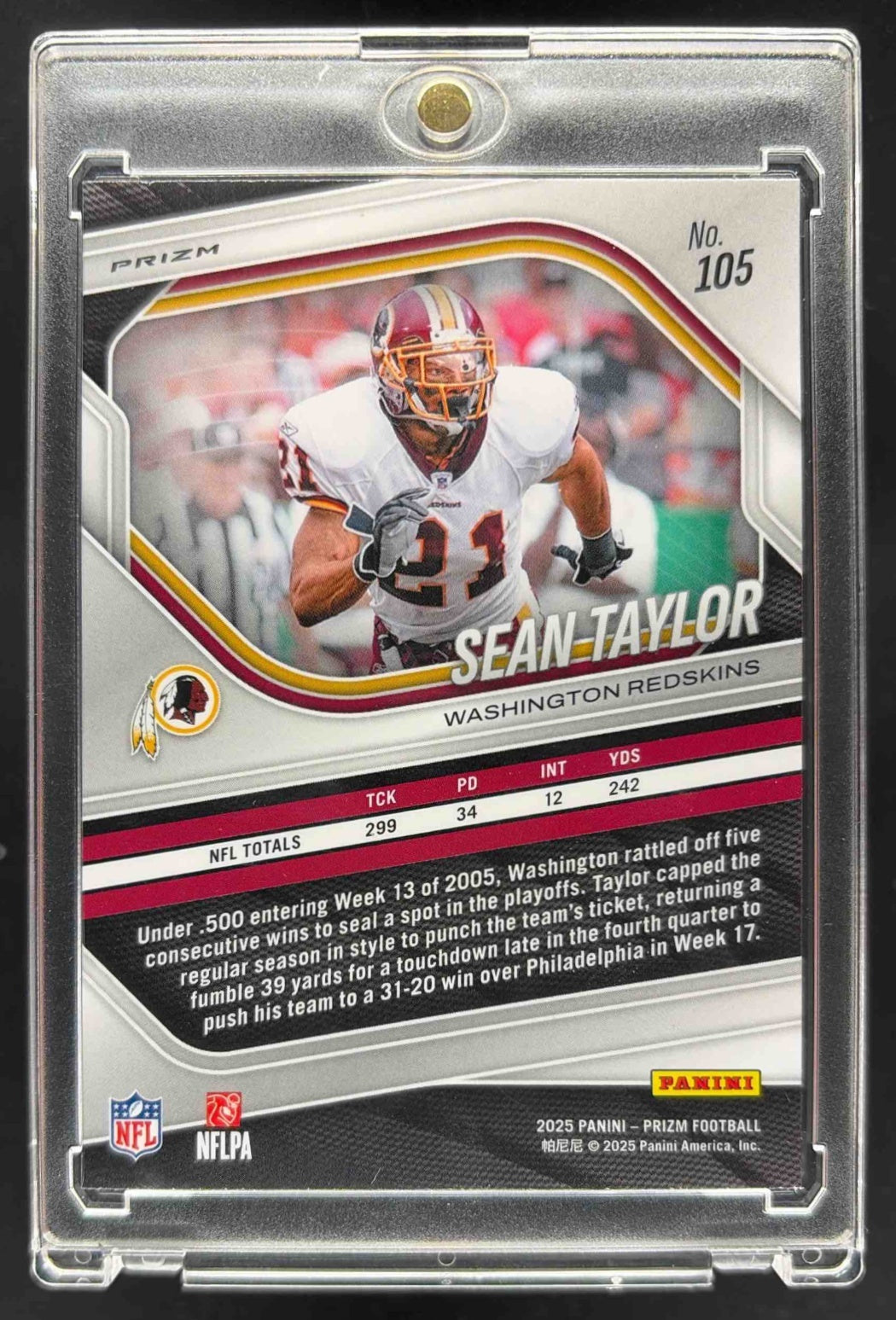 2025 Panini Prizm Sean Taylor #105 Snakeskin SP