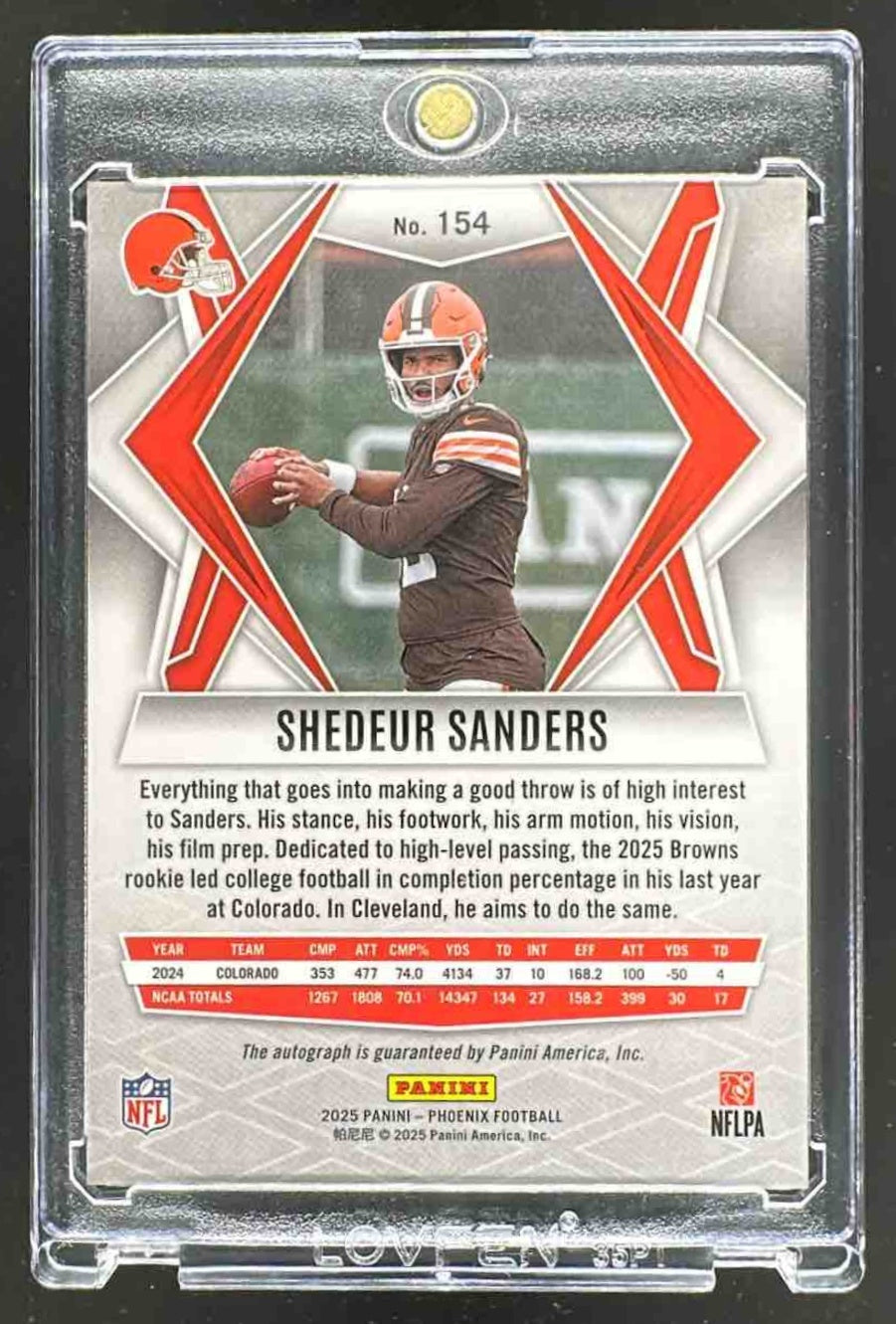 2025 Panini Phoenix Shedeur Sanders #154 Laser RC Auto