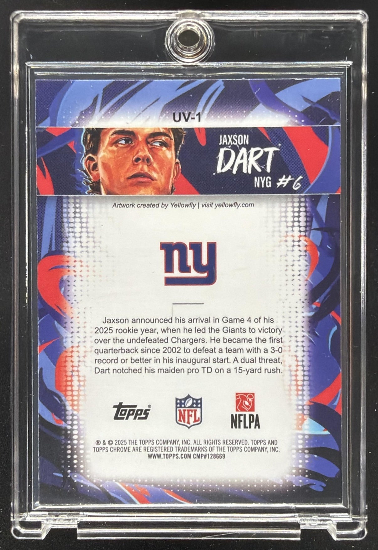 2025 Topps Chrome Jaxson Dart #UV-1 Ultra Violet Rookie Case Hit