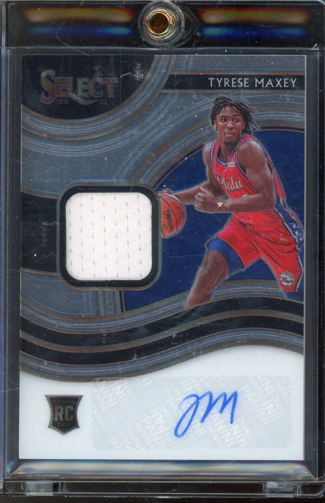 2020 Select Tyrese Maxey Jersey Auto 100/199 RC