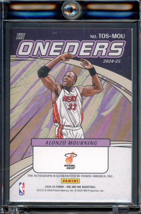2024-25 Panini One Alonzo Mourning Oneders Auto /49