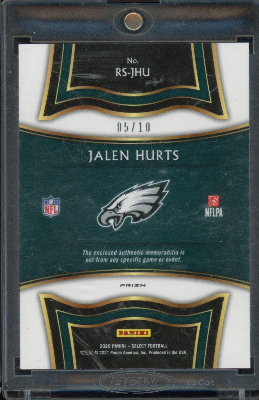 2020 Select Jalen Hurts Gold Rookie Patch /10