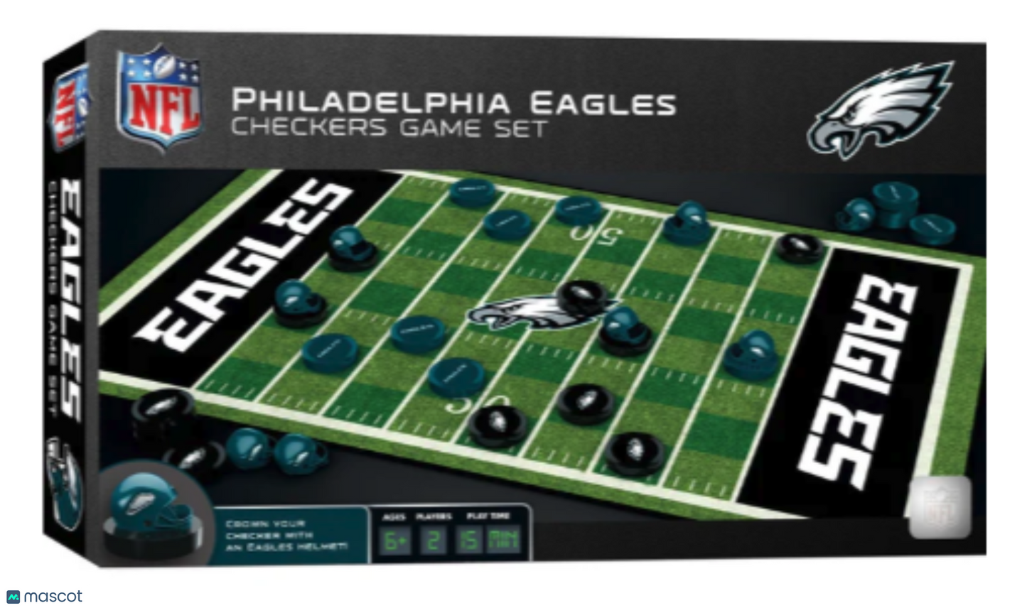 Philadelphia Eagles Checkers Board Game Set