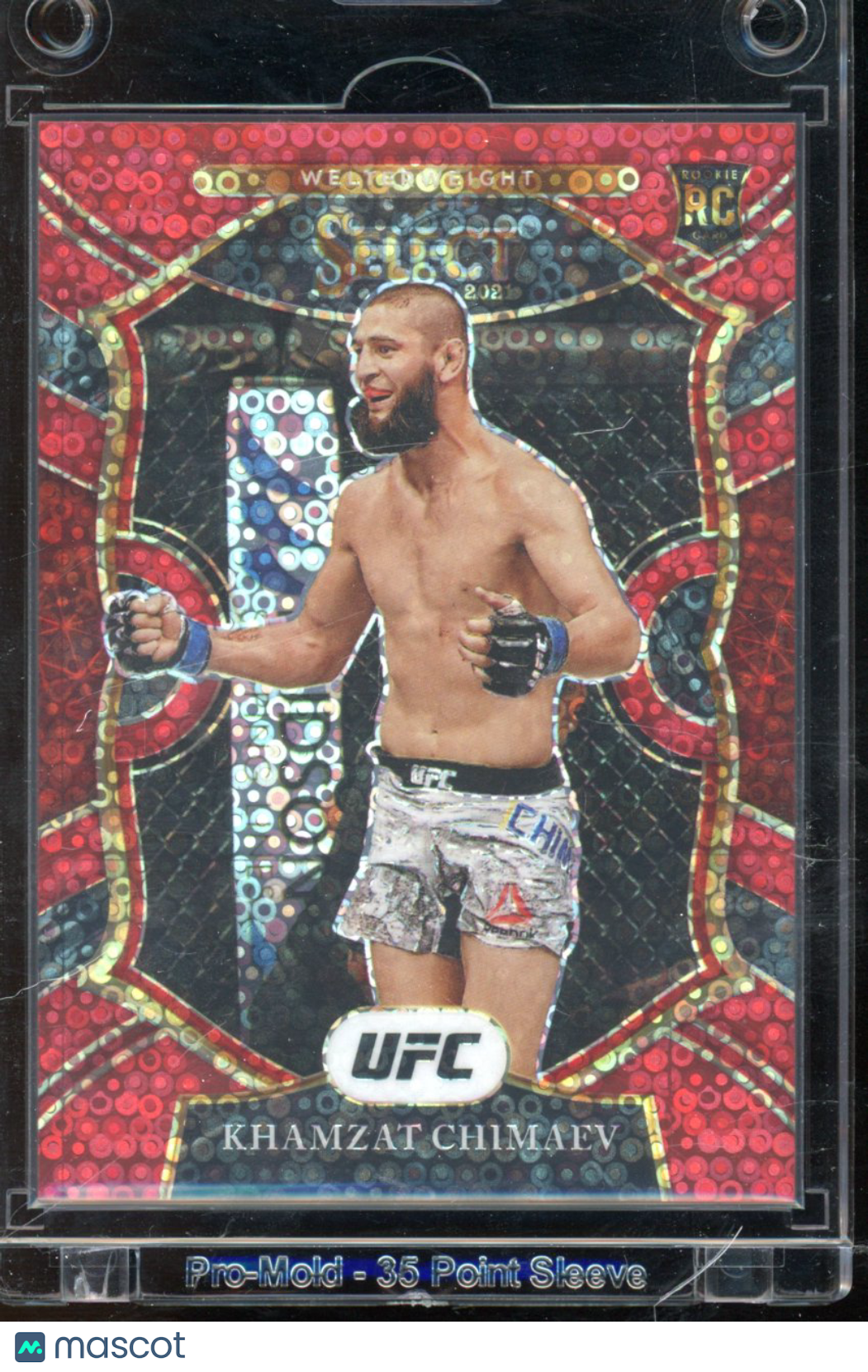2021 Select Khamzat Chimaev Red Disco Rookie /199