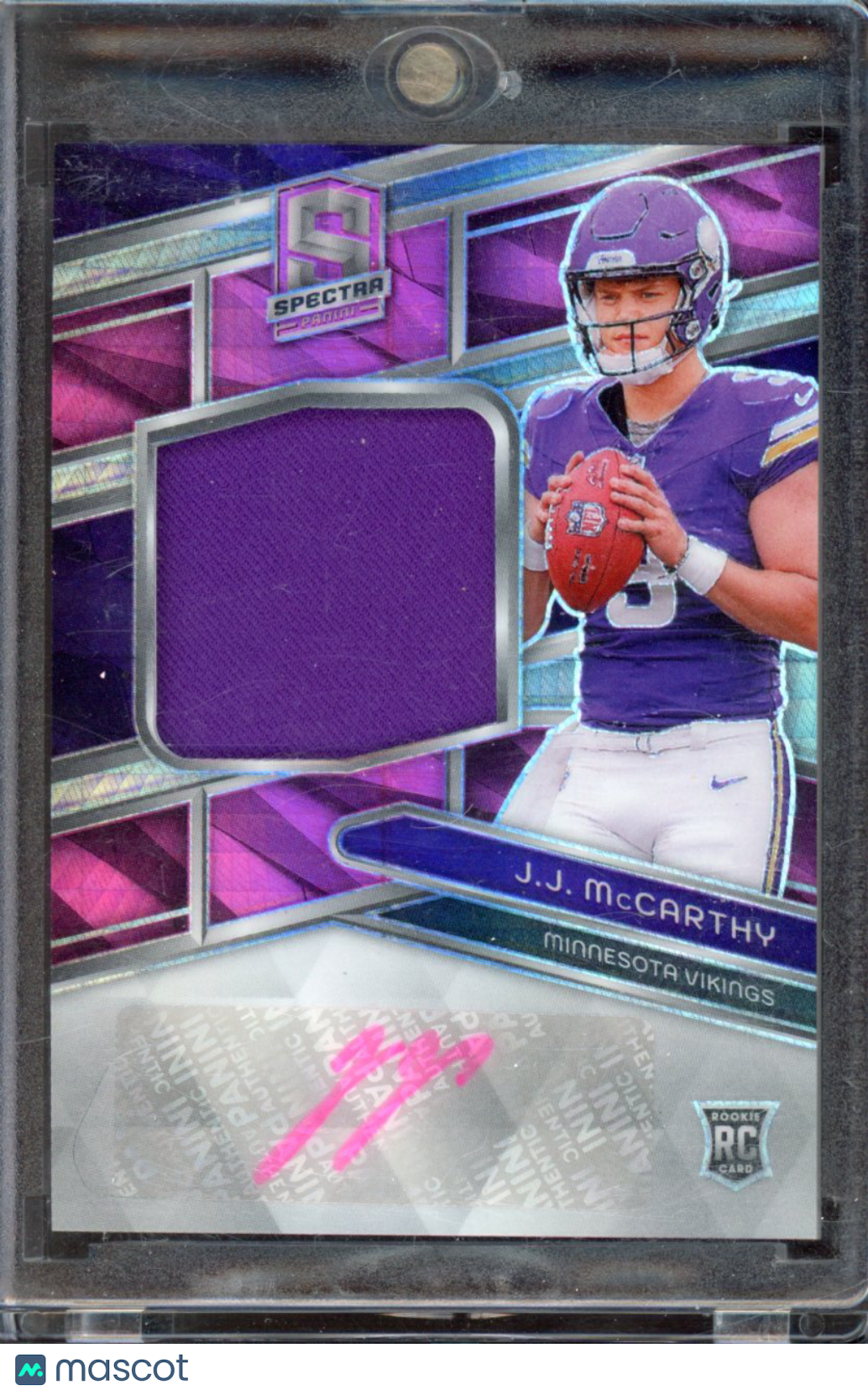 2024 Spectra JJ Mccarthy Rookie Patch Auto /25