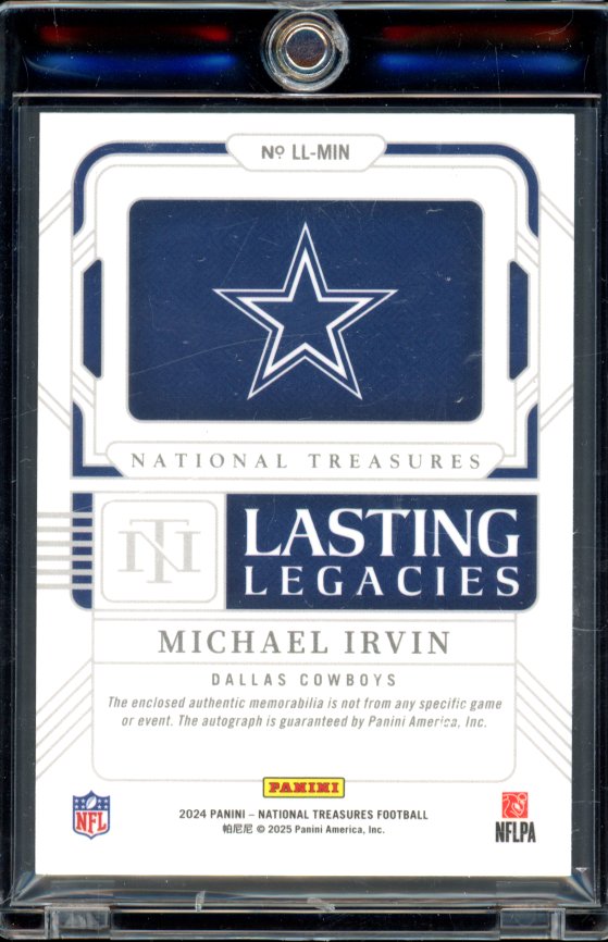 2024 National Treasures Michael Irvin LL Patch Auto /25