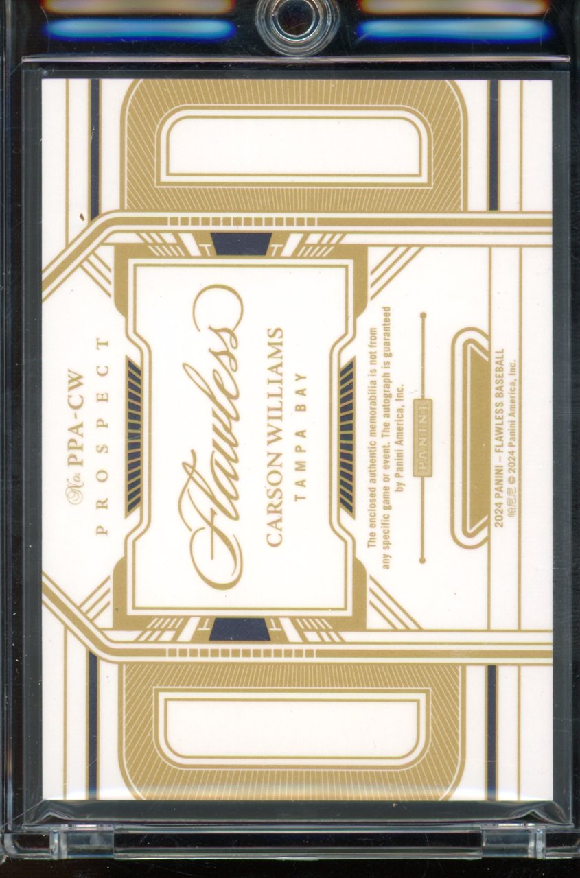 2024 Flawless Carson Williams Rookie Patch Auto 3/3