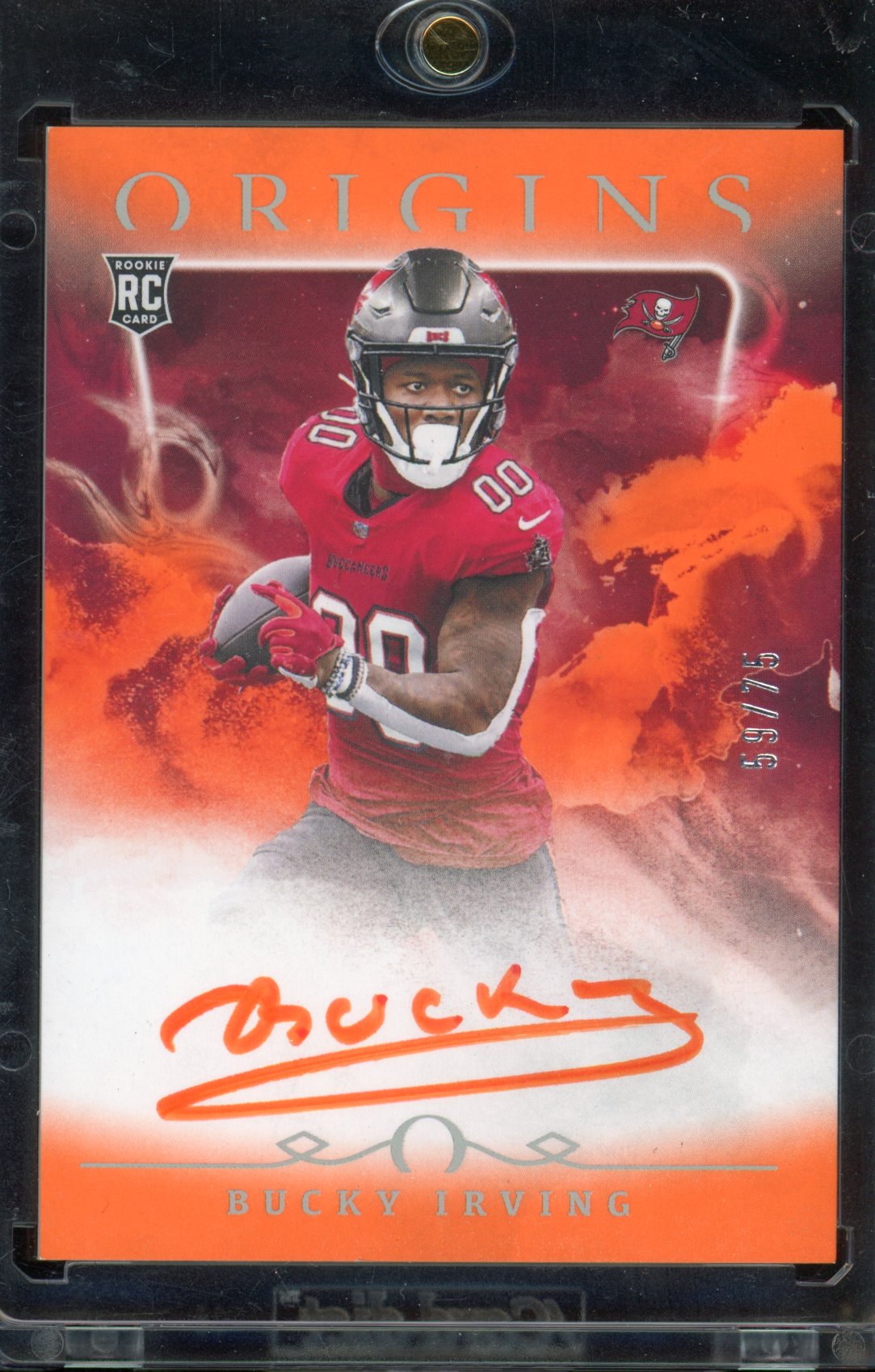 2024 Origins Bucky Irving Orange Auto 59/75 RC