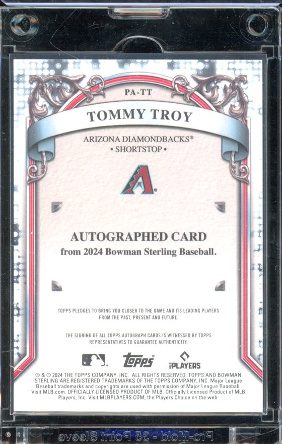 2024 Bowman Sterling Tommy Troy Black Auto /10