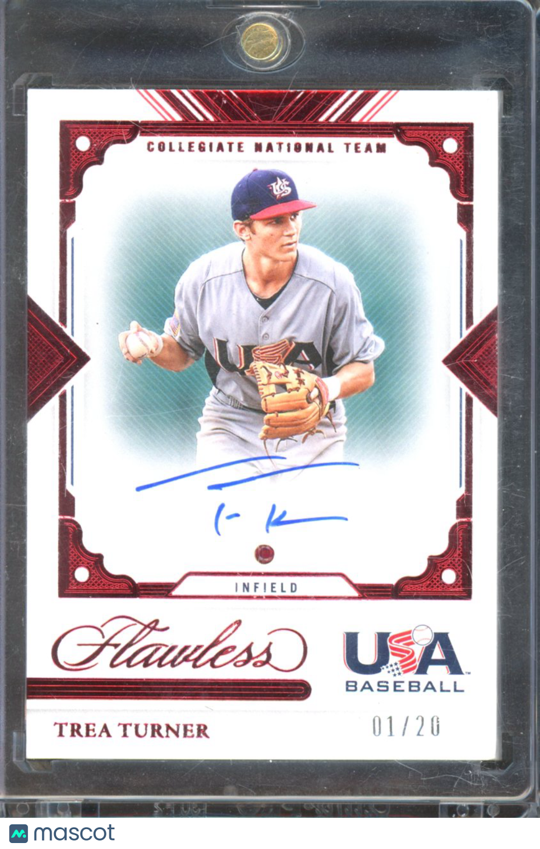 2022 Flawless Trea Turner USA Baseball Auto 1/20