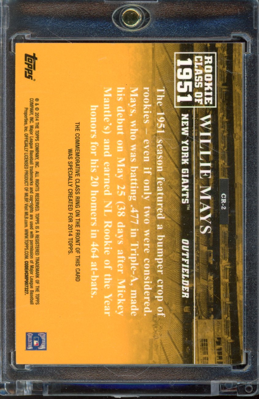 2014 Topps Willie Mays Rookie Class Of 1951 Medallion /25
