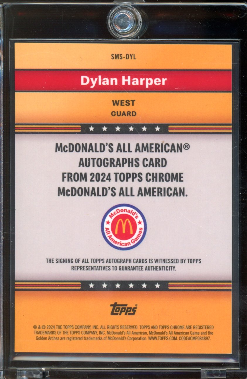 2024 Topps Mcdonalds Dylan Harper Logo /75 Auto