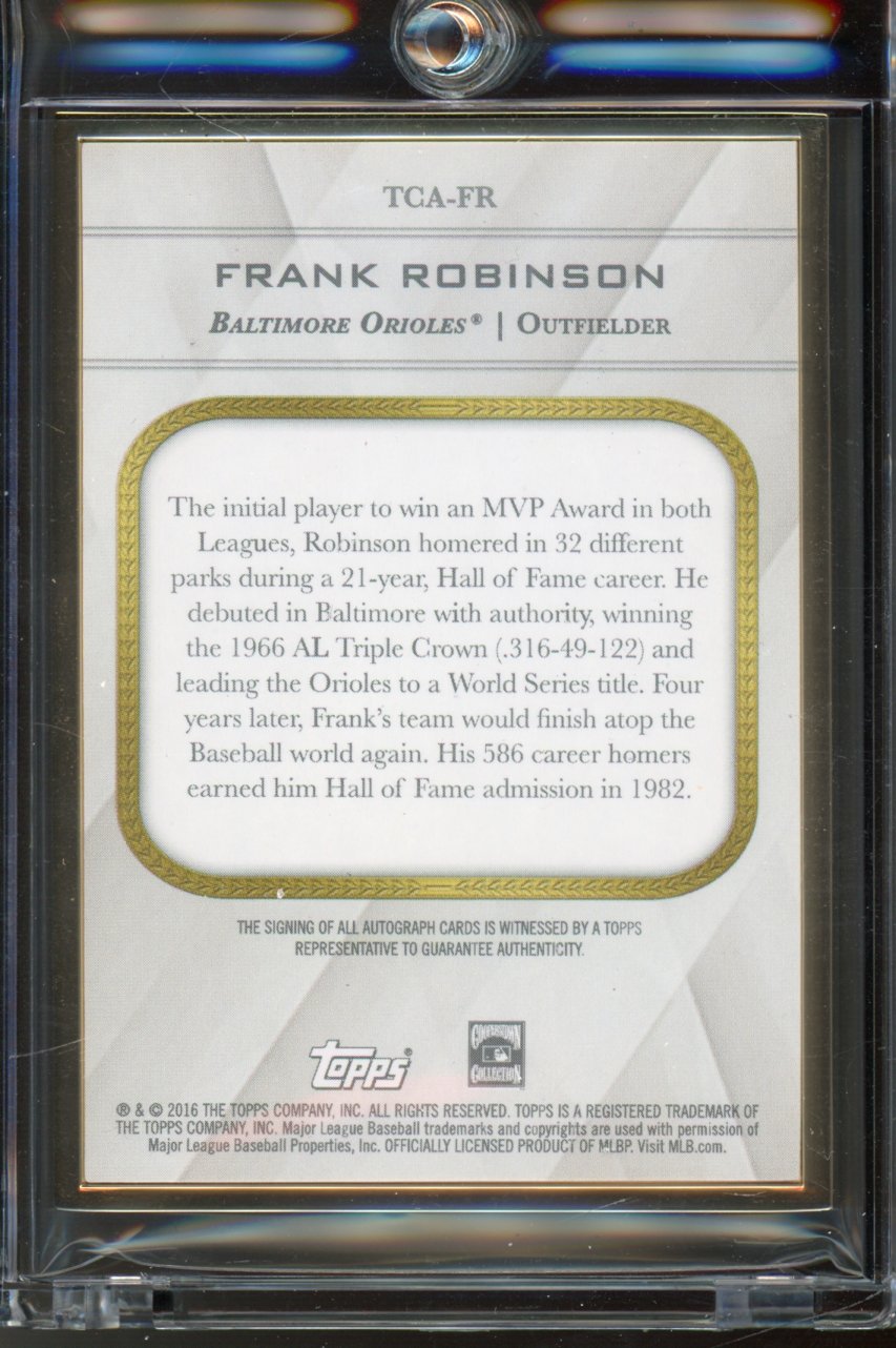 2016 Topps Transcendent Frank Robinson Auto /52