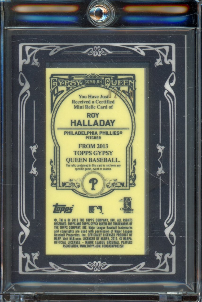 2013 Gypsy Queen Roy Halladay Mini Framed Patch /10