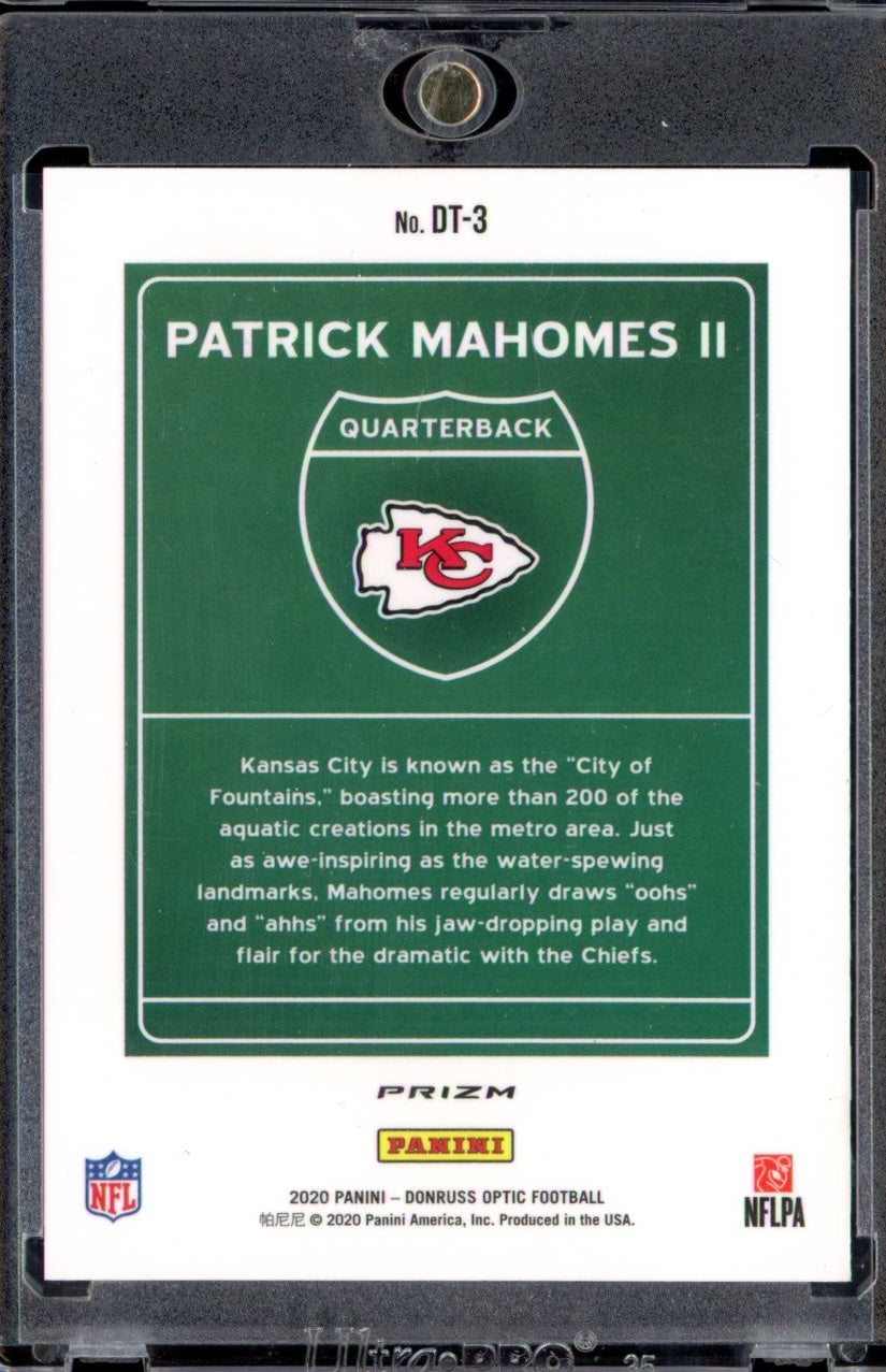 2020 Donruss Optic Patrick Mahomes II Downtown
