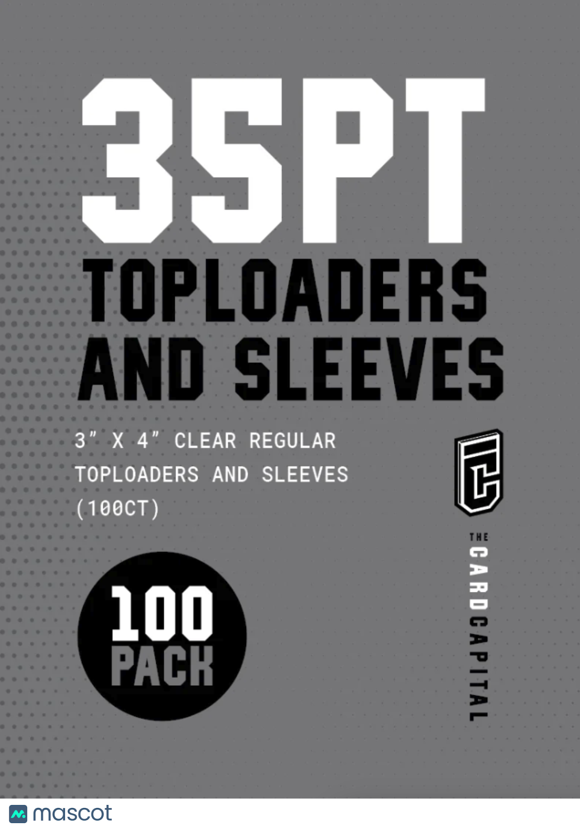 100 Pack Toploader 35 PT w/ Penny Sleeves