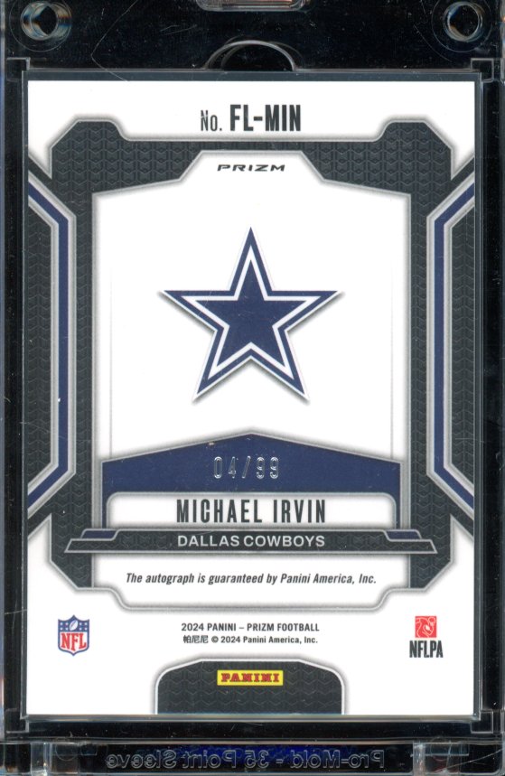 2024 Prizm Michael Irvin Blue Ice Legends Auto /99