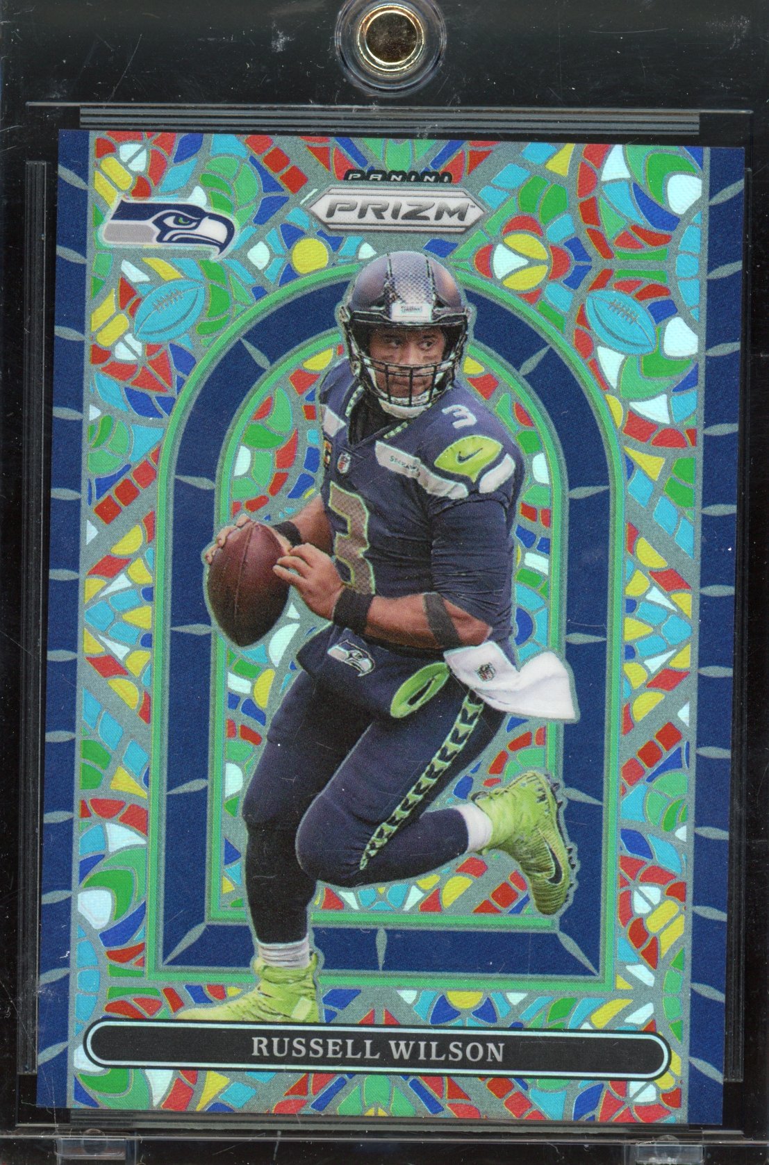 2021 Prizm Russell Wilson Stained Glass Case Hit SSP