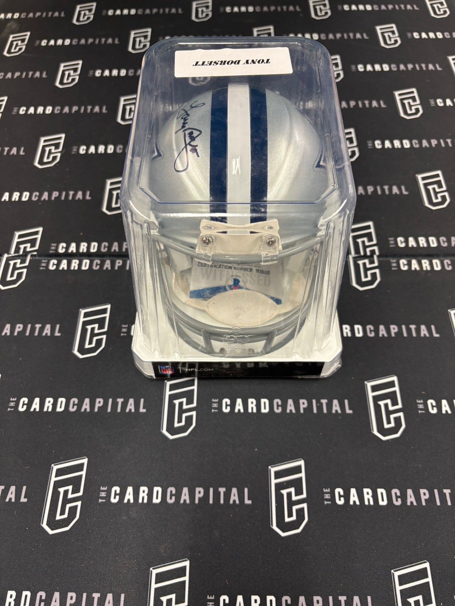 Tony Dorsett Signed Mini Helmet Cowboys BAS