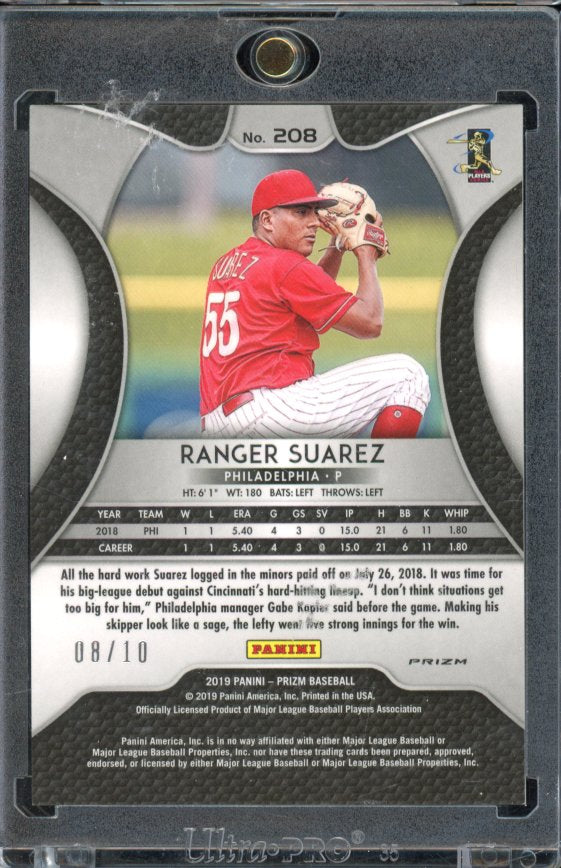 2019 Prizm Ranger Suarez Gold Rookie /10
