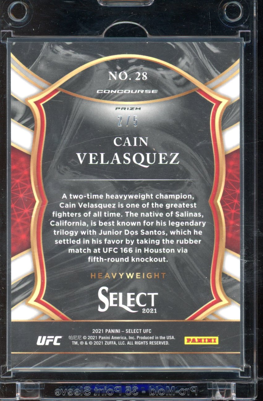 2021 Select Cain Velasquez Green /5 Concourse