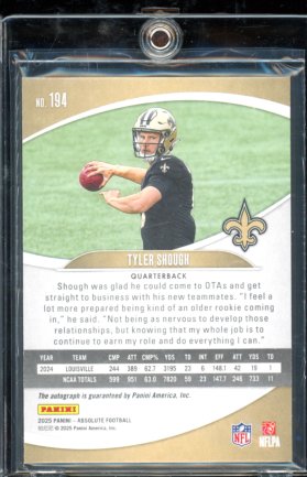 2025 Absolute Tyler Shough Rookie Auto /299