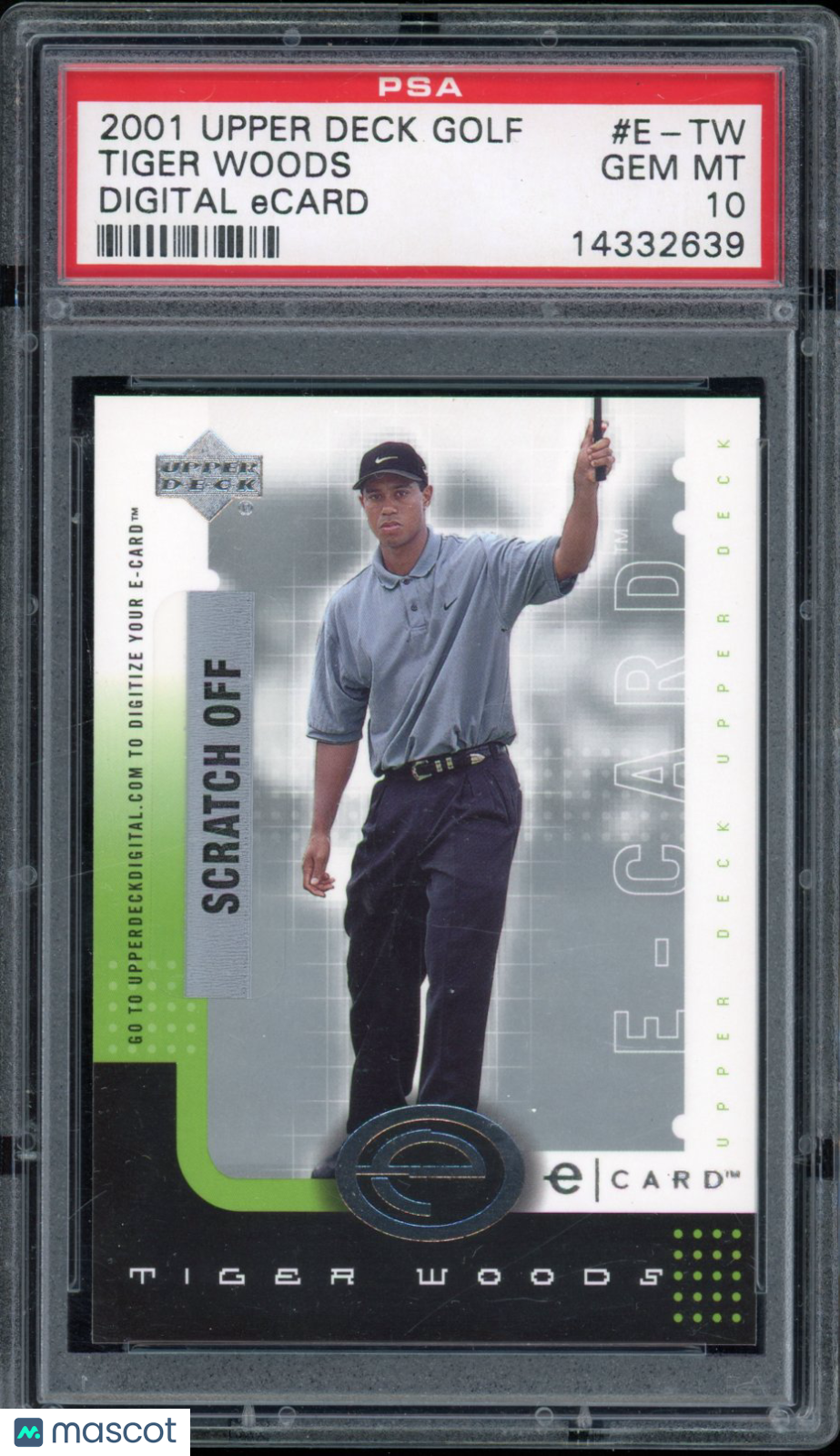 2001 Upper Deck Tiger Woods Digital ecard Rookie PSA 10