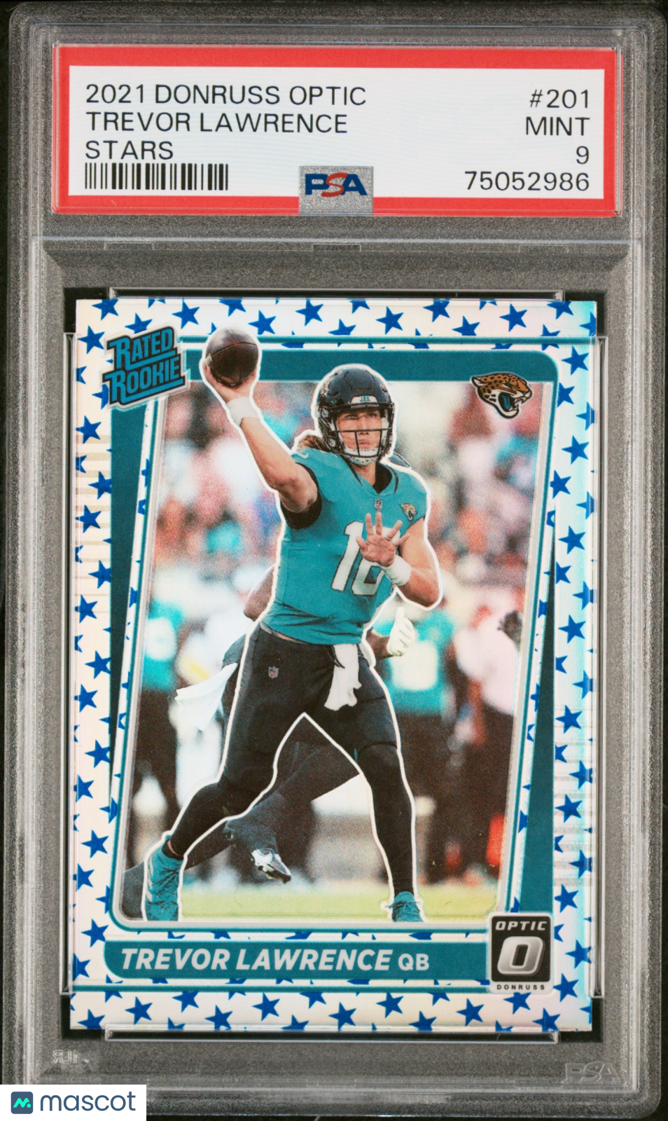 2021 Optic Trevor Lawrence Stars Rookie PSA 9