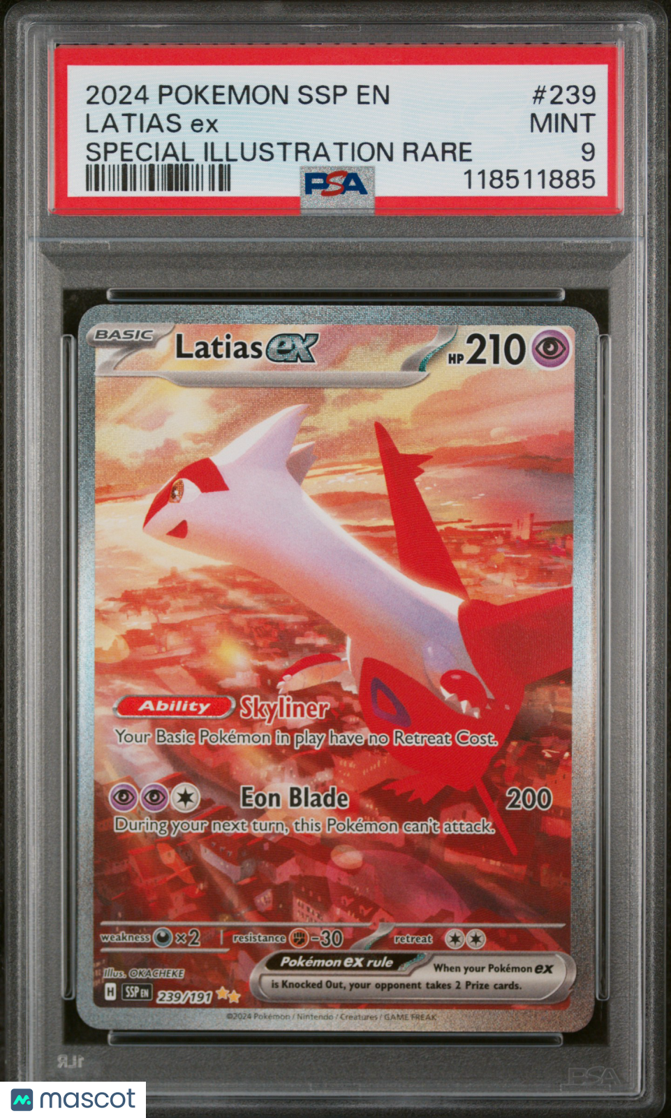 Pokemon Trading Card Game Surging Sparks Special Illustration Rare Latias ex #239 Pokemon Trading Card Game Surging Sparks Special Illustration Rare Latias ex #239
