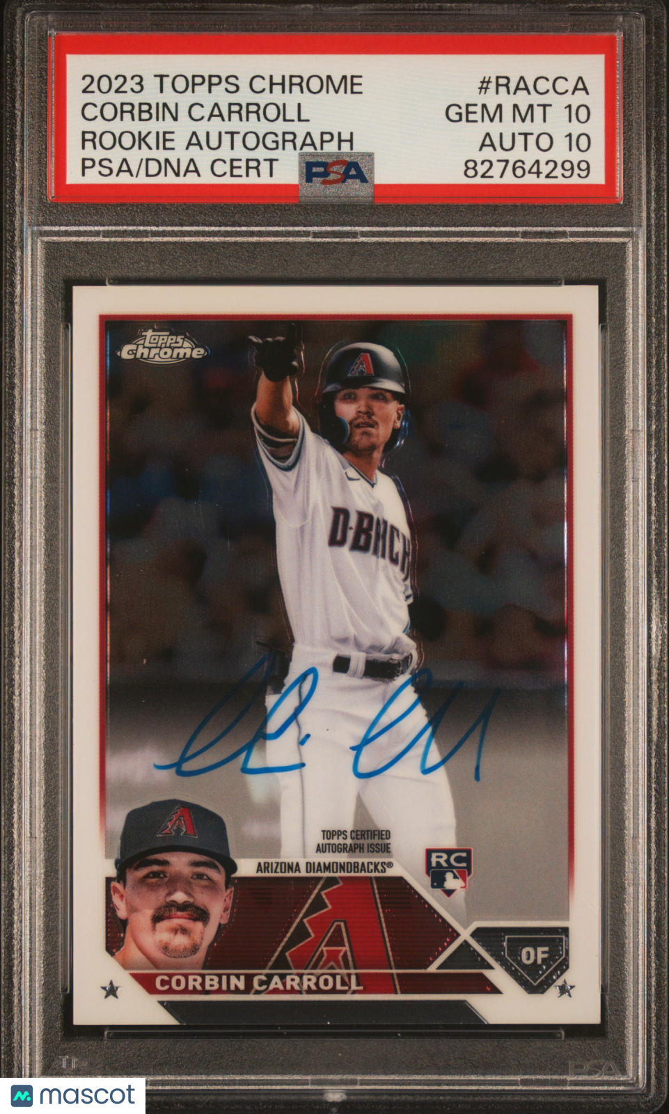 2023 Topps Chrome Corbin Carroll Rookie Auto PSA 10/10