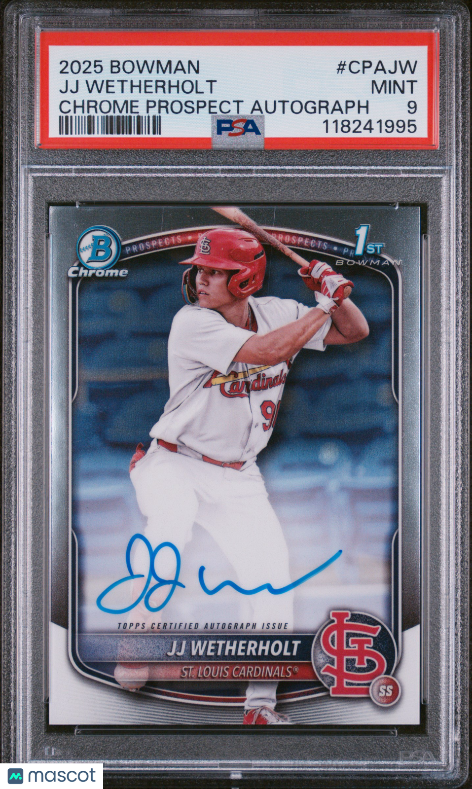 2025 Bowman Chrome JJ Wetherholt Auto PSA 9